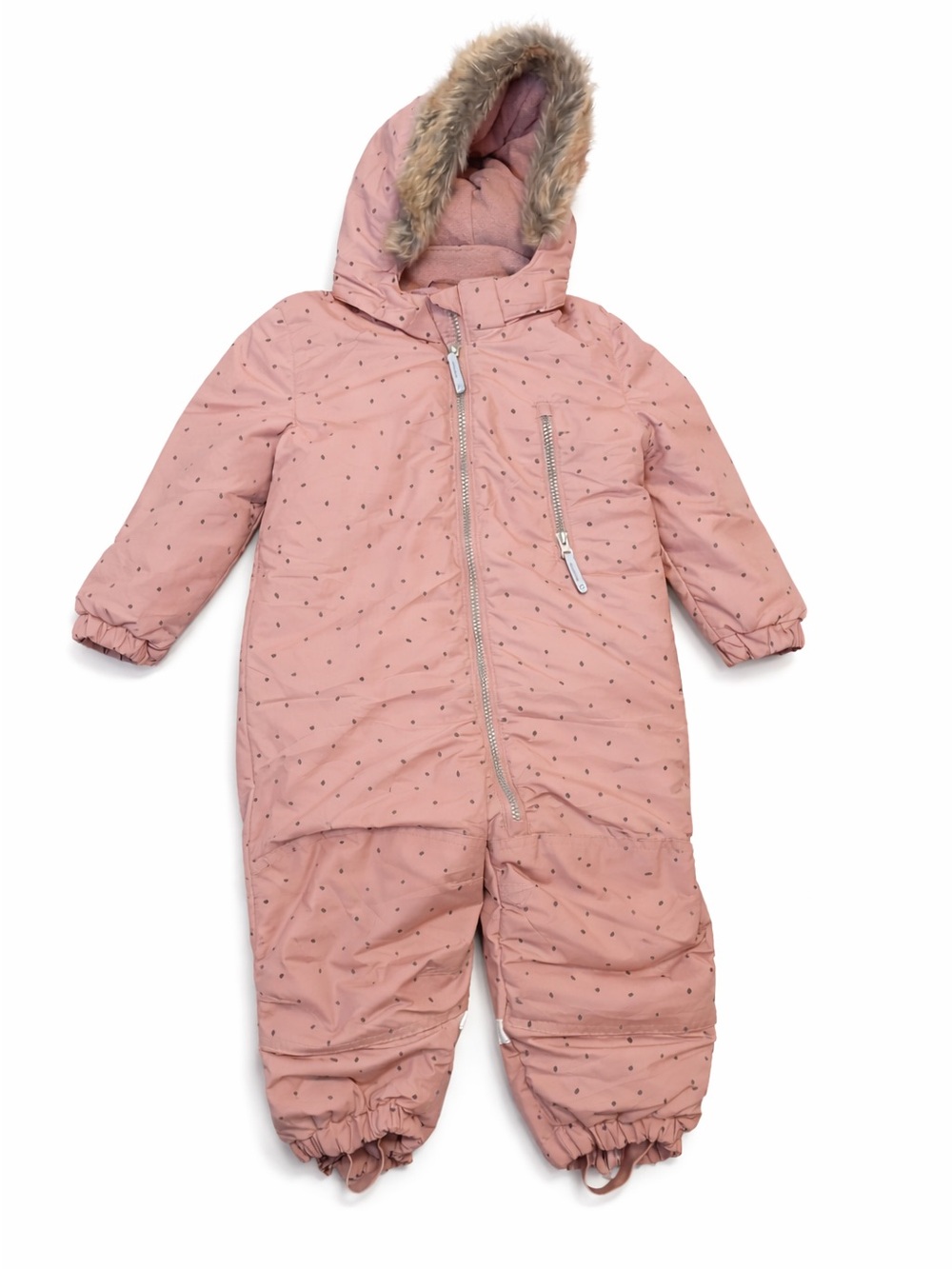 H&M Girls Pink Polka Dot Winter Snowsuit 2T